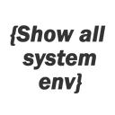 Show all system environment variables